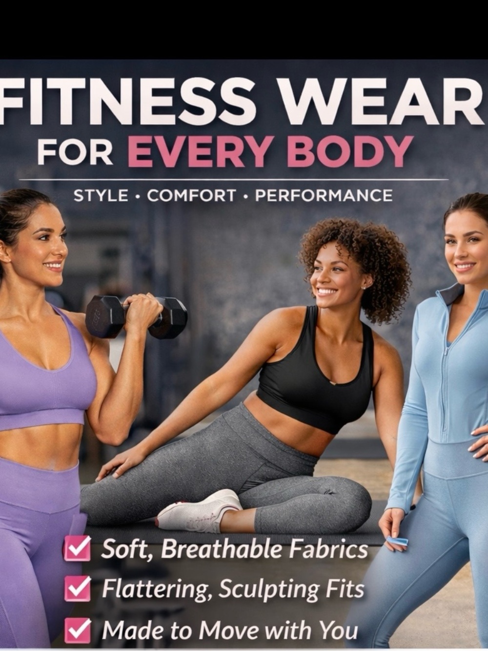 Unlisted Women’s Black Sports Bra – Comfortable Support for Workouts